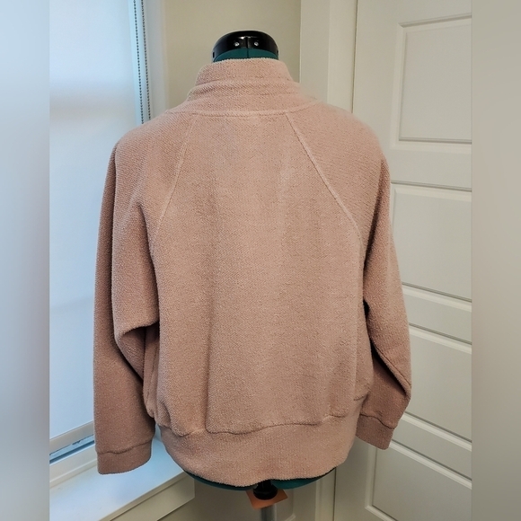 VARLEY MACEO TEXTURED MOCK NECK SWEATSHIRT DUSTY ROSE MAUVE WOMEN SMALL - Picture 5 of 15